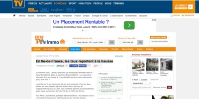 Crédit immobilier : la baisse des taux ralentit en Île-de-France
