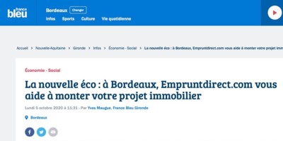 La nouvelle éco : à Bordeaux, Empruntdirect.com vous aide à monter votre projet immobilier